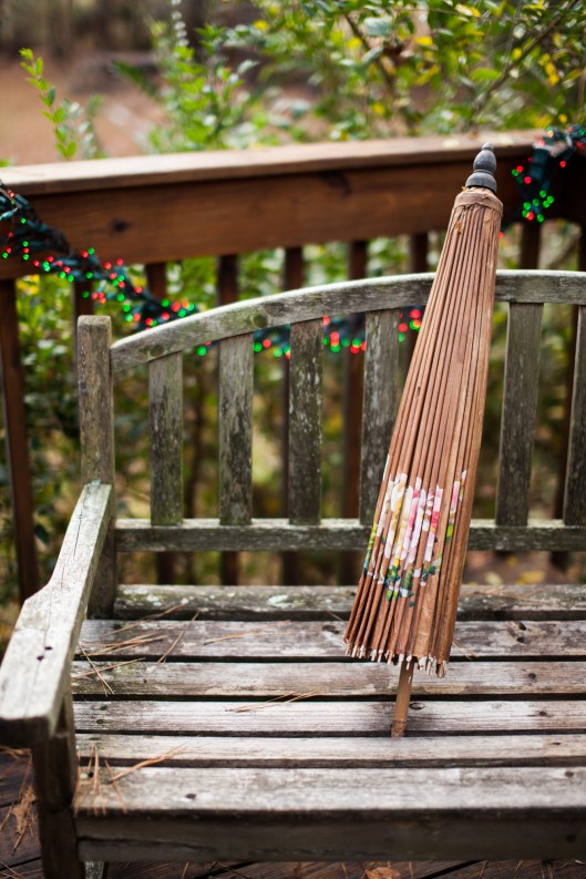 The waxed paper Japanese Parasol I got for Christmas, 1975.