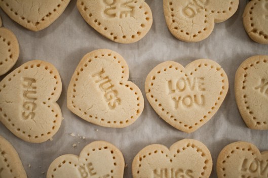 Valentine Shortbread Heart cookies