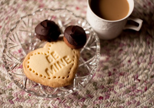 The last three cookies, posing sweetly beside my vanilla bean coffee. I ended up not eating them though, I gave them away. 