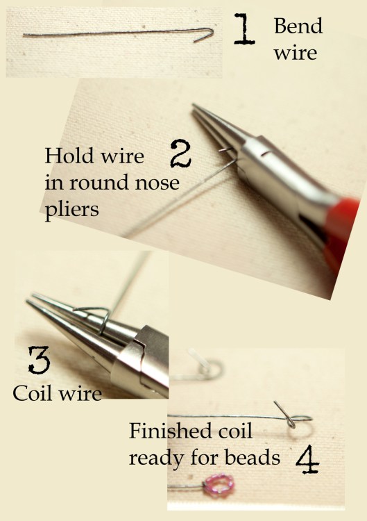Prepare the wires for the rose centers.