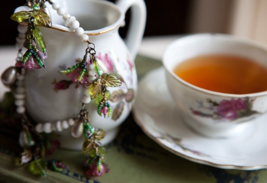 Moss Rose Bracelet, inspired by a vintage teacup from my Grandma.