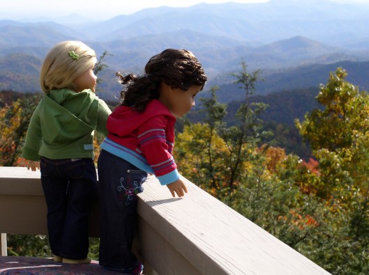 American Girl dolls in the Smoky Mountains