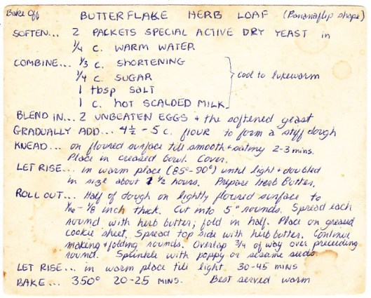 Butterflake Herb Loaf recipe
