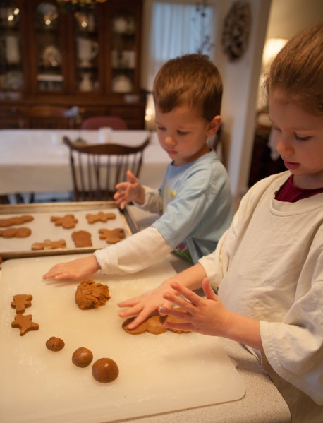 Making gingerbread.