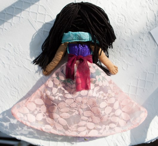 Princess doll dress back. 