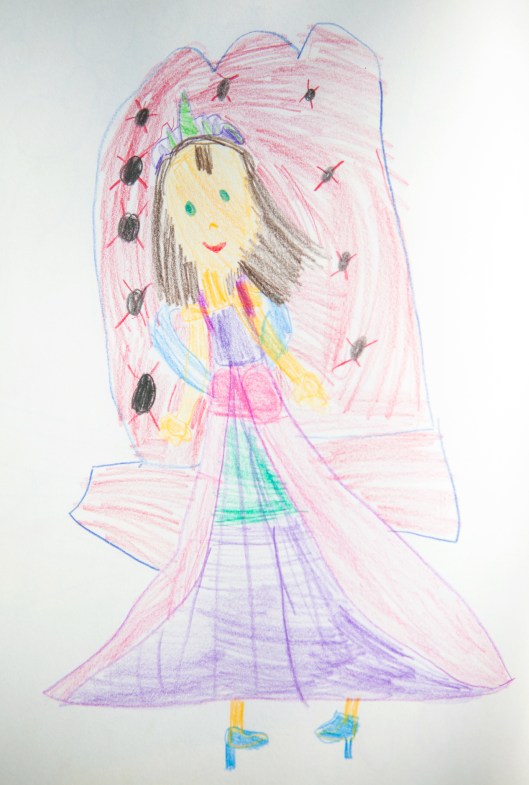 A Princess, by my seven year old granddaughter.