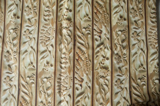 The design is railroaded, with a repeat a little over a yard. 