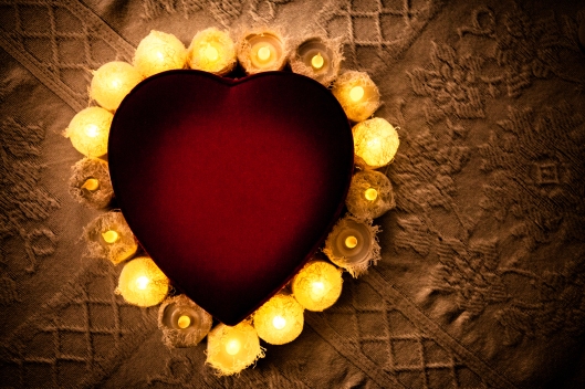 Candle-lit heart