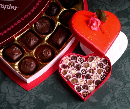 Real, edible, miniature chocolates.